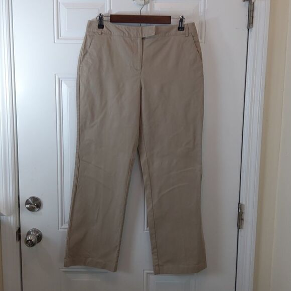 Talbots stretch straight leg khaki pants - Picture 4 of 11